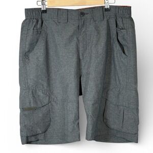 Field & Stream Mens Cargo Shorts Grey Heathered Hiking‎ Utility Size L 36-38